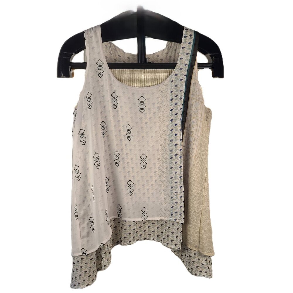 WHITE HOUSE BLACK MARKET Sleeveless Layered Pullover Top Size Small
